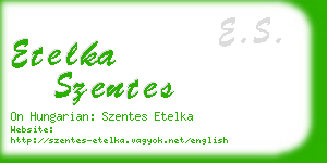 etelka szentes business card